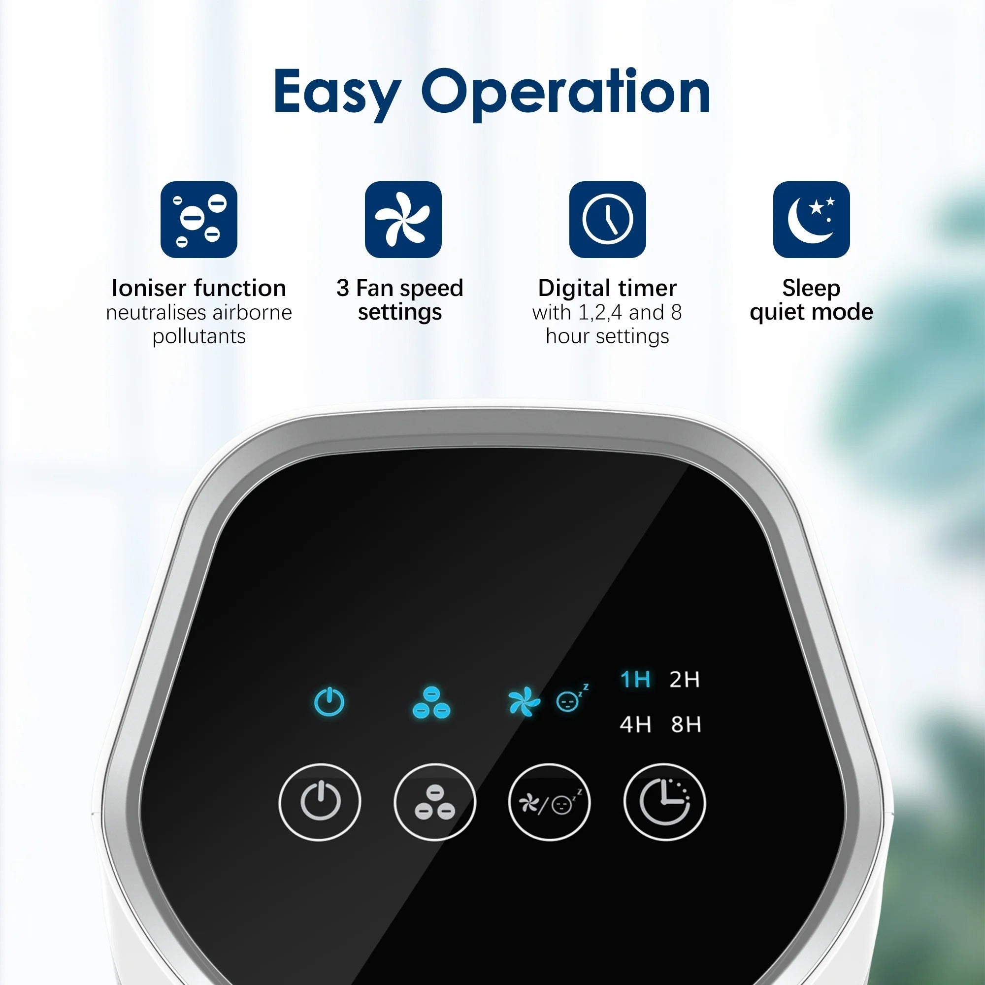 Compact HEPA Air Purifier – 200 sq. ft. Coverage, 99.9% Particle Removal