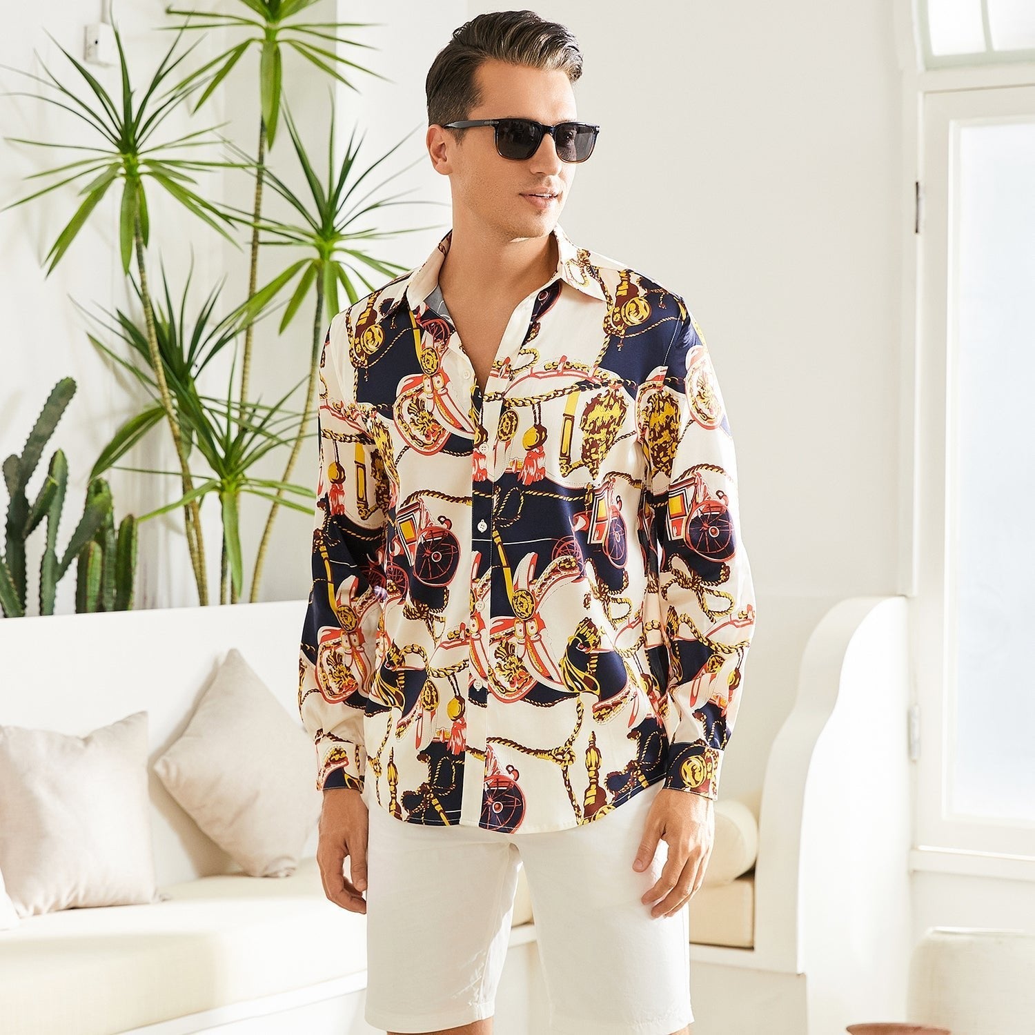 Arden Printed Silk Shirt