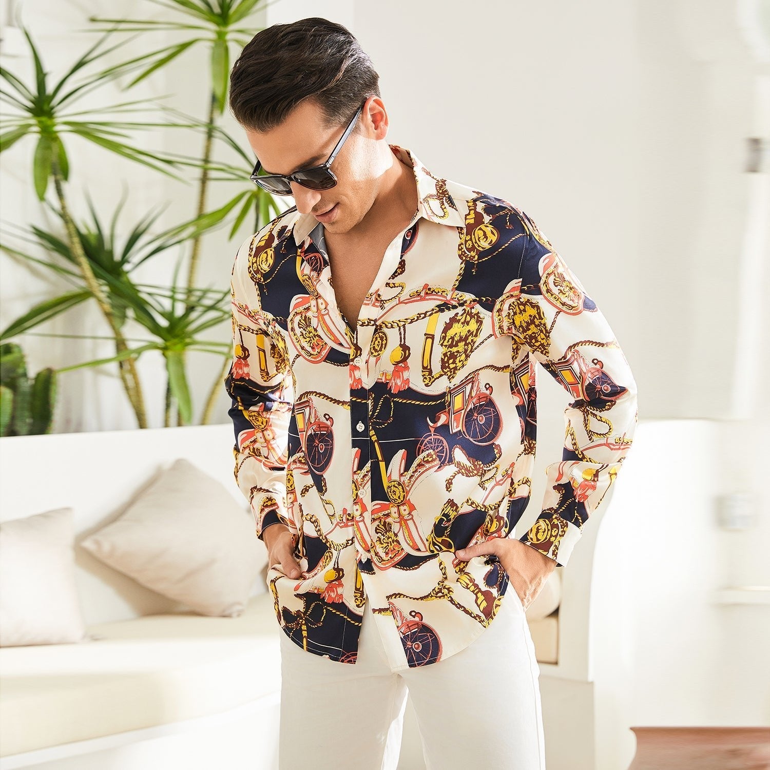 Arden Printed Silk Shirt