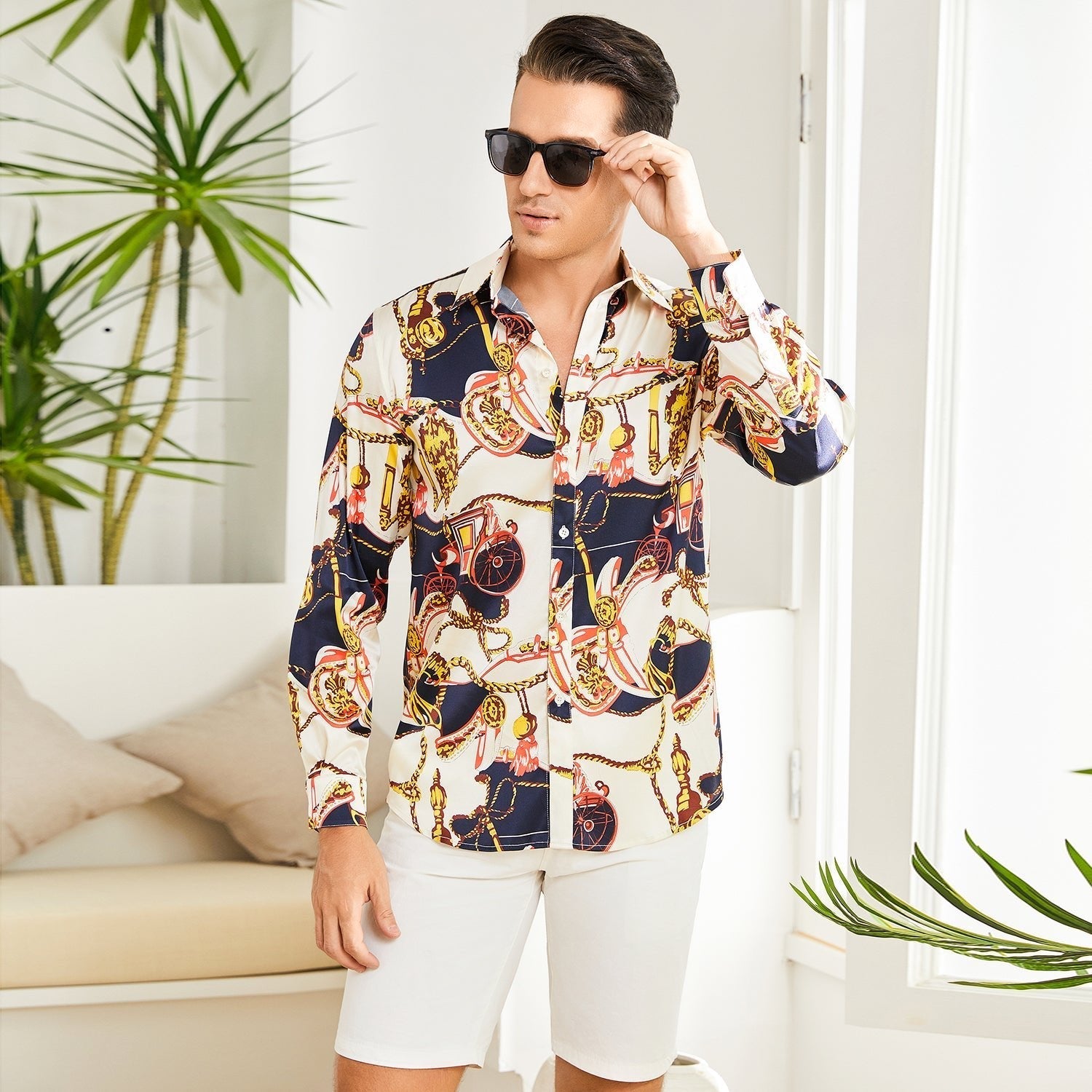 Arden Printed Silk Shirt