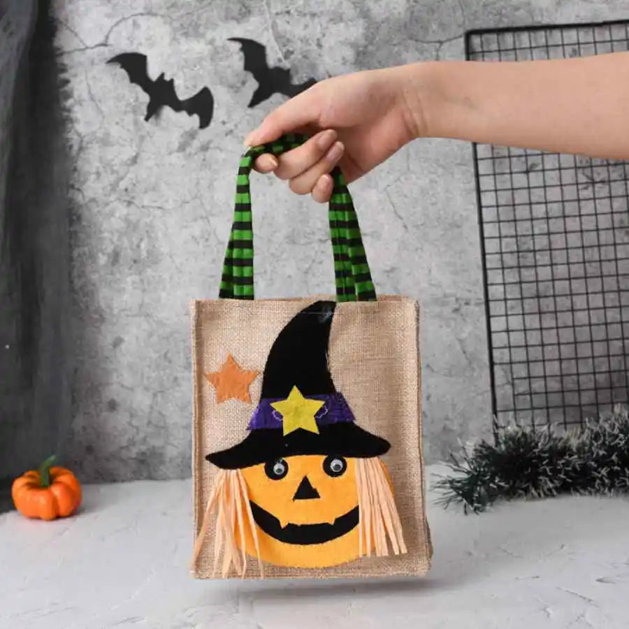 Embroidered Jute Treat Bag