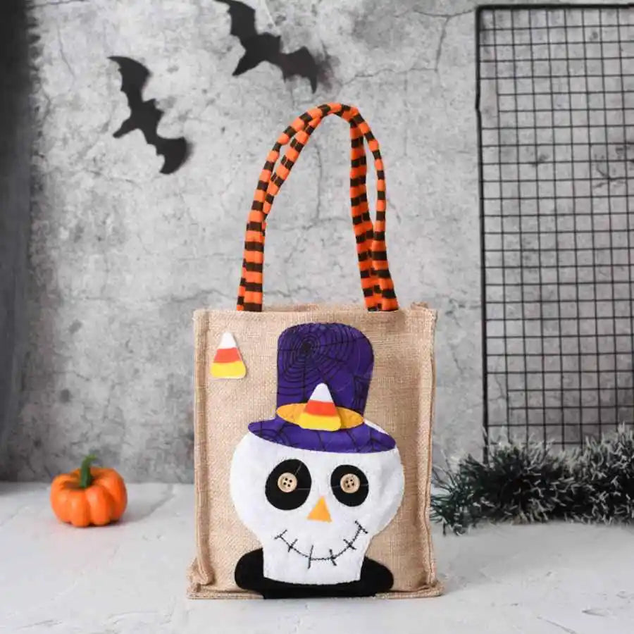 Embroidered Jute Treat Bag