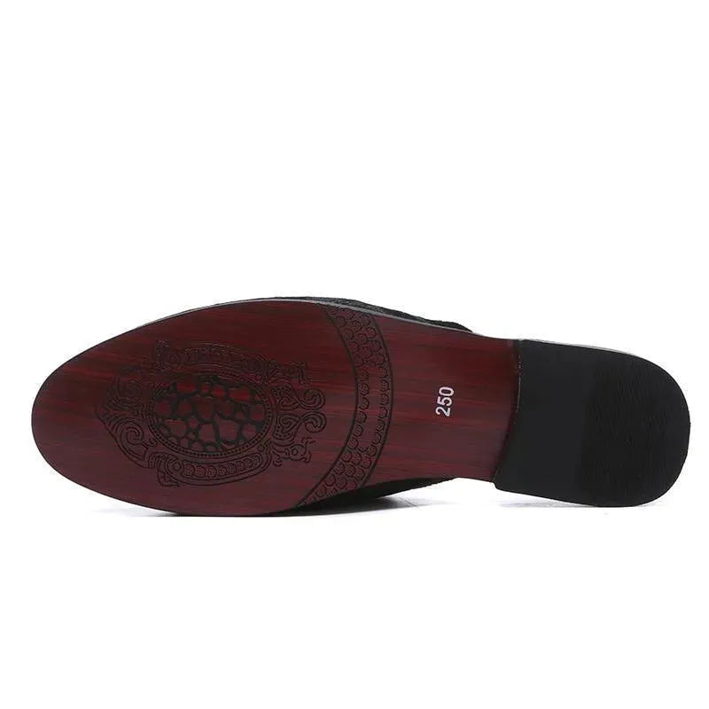 Men’s Velvet Horsebit Loafer Mules