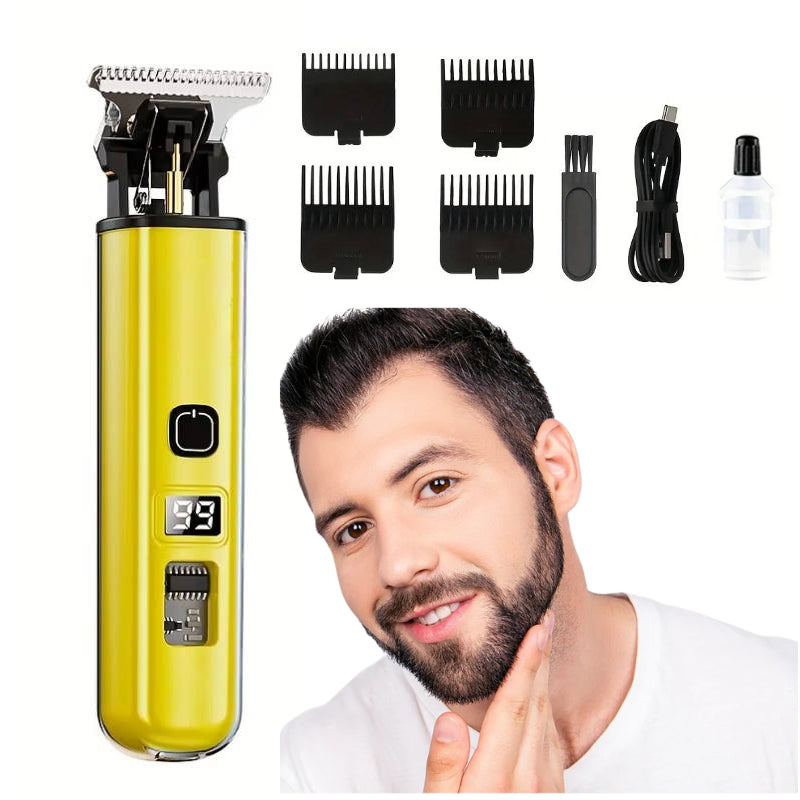 Professional Cordless Hair Clippers – Precision Trimmer with LED Display