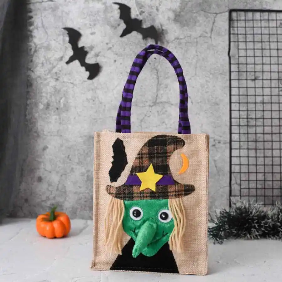 Embroidered Jute Treat Bag